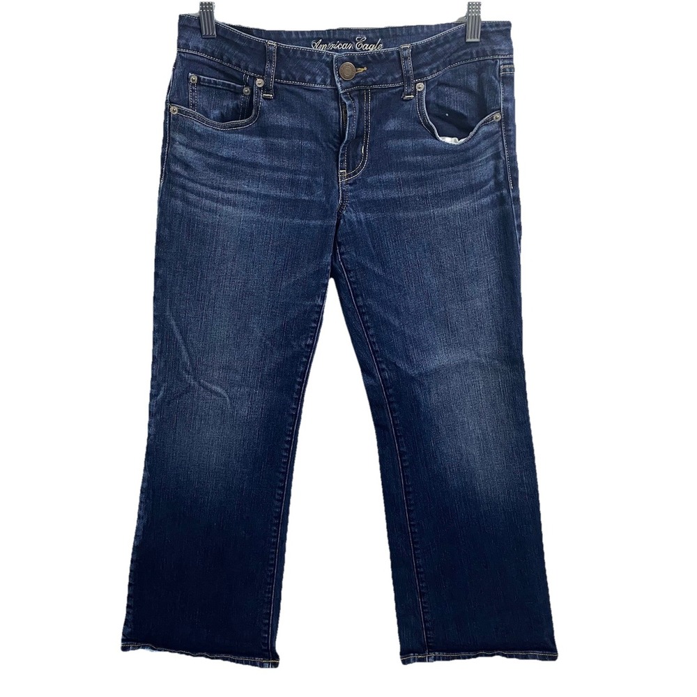 American Eagle Women's/Girls Y2K Favorite Boyfriend Blue Denim Jeans Sz.12 Short